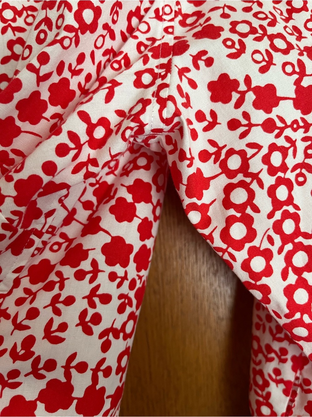 Talbots Wrinkle Resistant Button Down Shirt Ditsy Floral Daisy Pattern Size 14 - Picture 6 of 7